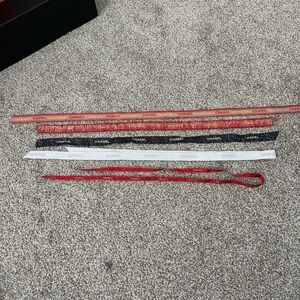 Chanel Ribbon Set in Red, Black, and White, each more than 21”.